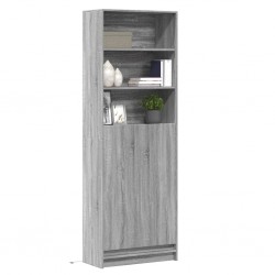 Sonata H Висок шкаф с LED, сив сонома, 69x32,5x200 см, инженерно дърво - Corpuri, vitrine, biblioteci modulare