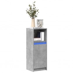 Sonata H Сайдборд с LED, бетонно сив, 38x34x100 см, инженерно дърво - Corpuri, vitrine, biblioteci modulare