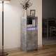 Sonata H Сайдборд с LED, бетонно сив, 38x34x100 см, инженерно дърво