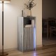 Sonata H Сайдборд с LED, сив сонома, 42,5x34x100 см, инженерно дърво