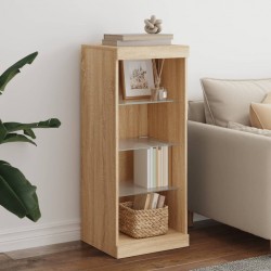 Sonata H Сайдборд с LED светлини, сонома дъб, 41x37x100 см - Corpuri, vitrine, biblioteci modulare