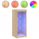 Sonata H Сайдборд с LED светлини, сонома дъб, 41x37x100 см