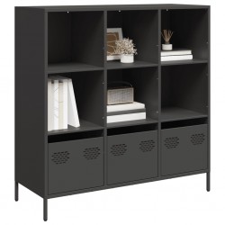 Sonata H Висок шкаф, черен, 101,5x39x103,5 см, стомана - Corpuri, vitrine, biblioteci modulare
