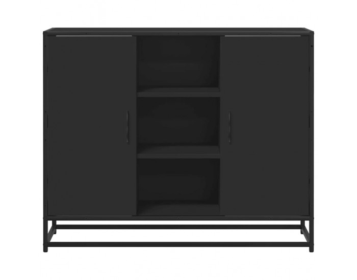 Sonata H Сайдборд, черен, 92x35x76 см, инженерно дърво