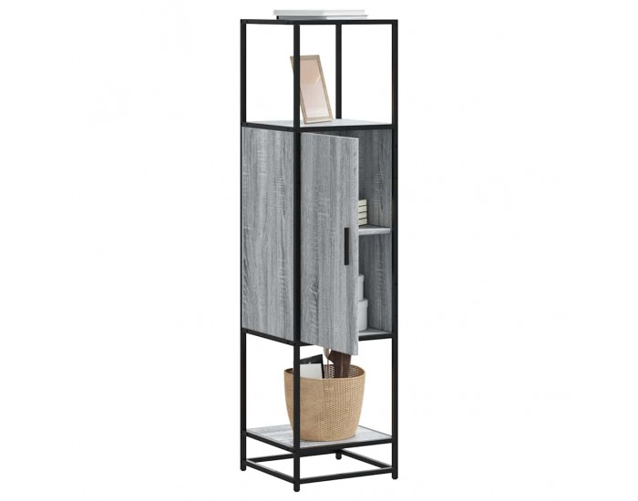 Sonata H Висока дъска Grey Sonoma 35,5x35x139cm Обработено дърво и метал