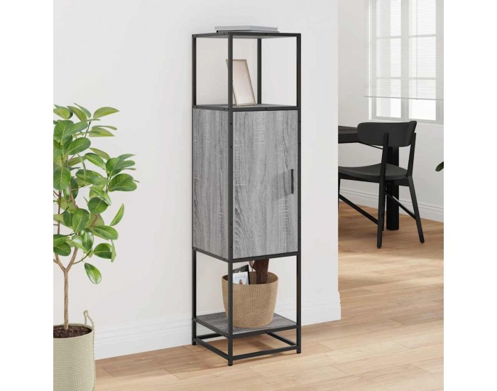 Sonata H Висока дъска Grey Sonoma 35,5x35x139cm Обработено дърво и метал