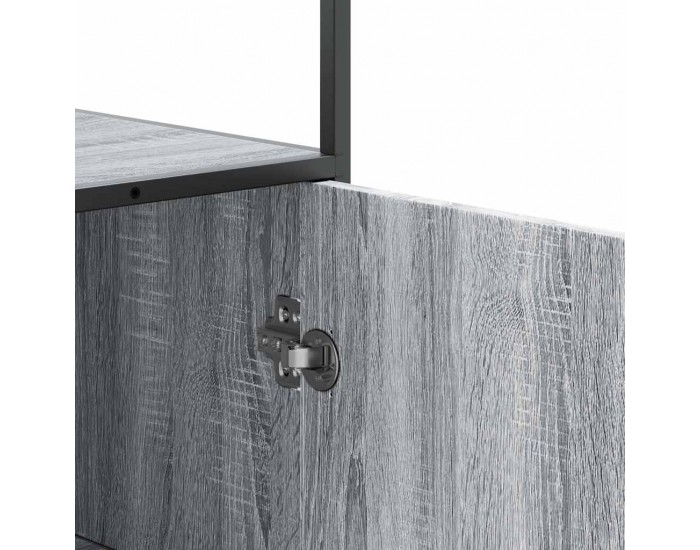 Sonata H Висока дъска Grey Sonoma 68x35x139 cm Обработено дърво и метал