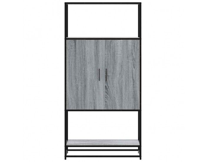 Sonata H Висока дъска Grey Sonoma 68x35x139 cm Обработено дърво и метал
