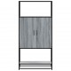 Sonata H Висока дъска Grey Sonoma 68x35x139 cm Обработено дърво и метал