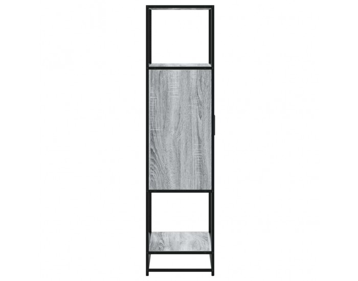 Sonata H Висока дъска Grey Sonoma 68x35x139 cm Обработено дърво и метал