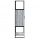 Sonata H Висока дъска Grey Sonoma 68x35x139 cm Обработено дърво и метал