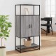Sonata H Висока дъска Grey Sonoma 68x35x139 cm Обработено дърво и метал