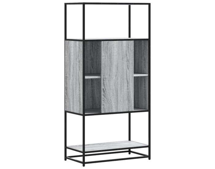 Sonata H Висока дъска Grey Sonoma 68x35x139 cm Обработено дърво и метал