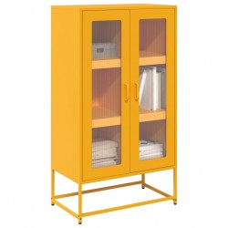 Sonata H Висока дъска Горчица Жълто 68x39x123 cm Стомана - Corpuri, vitrine, biblioteci modulare
