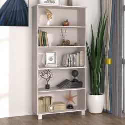 Sonata H Висок шкаф HAMAR, борово дърво масив, бял - Corpuri, vitrine, biblioteci modulare