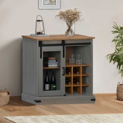 Sonata H Шкаф HALDEN с плъзгащи се врати сив 80x40x80 cm - Corpuri, vitrine, biblioteci modulare