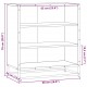 Sonata H Шкаф опушен дъб 68x35x76 cm Изработена дървесина и метал