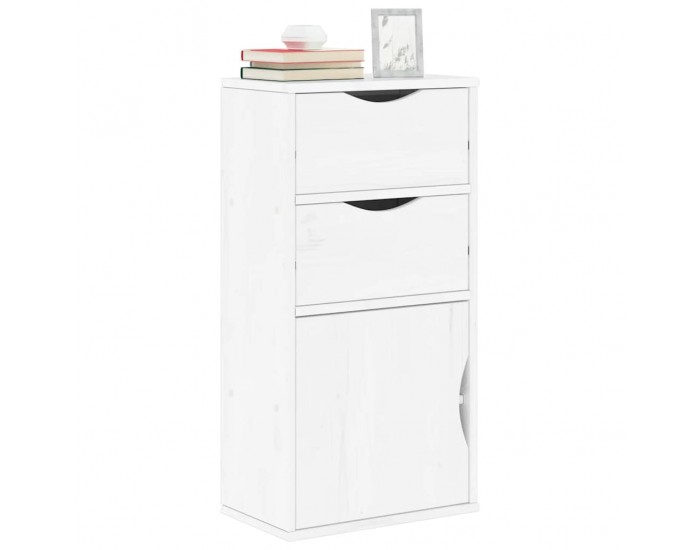 Sonata H Страничен шкаф с чекмеджета ODDA White 40x24x79 cm