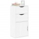 Sonata H Страничен шкаф с чекмеджета ODDA White 40x24x79 cm