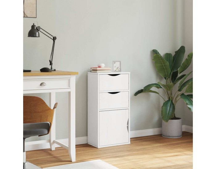 Sonata H Страничен шкаф с чекмеджета ODDA White 40x24x79 cm