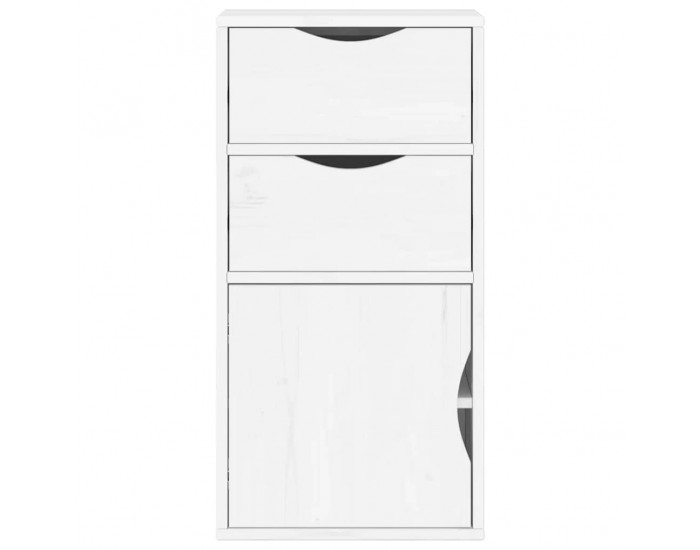Sonata H Страничен шкаф с чекмеджета ODDA White 40x24x79 cm