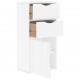 Sonata H Страничен шкаф с чекмеджета ODDA White 40x24x79 cm