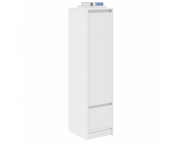 Sonata H Висок шкаф, бял 29,5x34x119,5 см, инженерно дърво