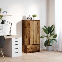 Sonata H Шкаф с чекмеджета, старо дърво 55,5x34x119,5 см инженерно дърво - Corpuri, vitrine, biblioteci modulare
