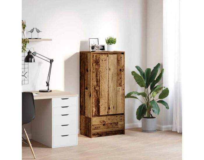 Sonata H Шкаф с чекмеджета, старо дърво 55,5x34x119,5 см инженерно дърво