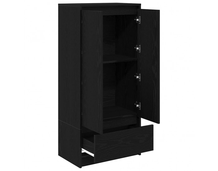 Sonata H Шкаф с чекмеджета, черен дъб 55,5x34x119,5 см, инженерно дърво