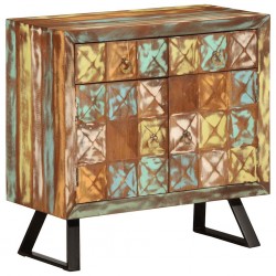 Sonata H Шкаф с чекмеджета пъстър 70x35x70 см регенерирано дърво масив - Corpuri, vitrine, biblioteci modulare