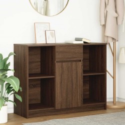 Sonata H Бюфет с чекмеджета, кафяв дъб 101x35x76 см инженерно дърво - Living