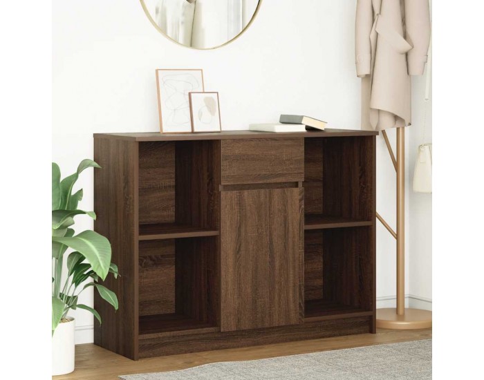 Sonata H Бюфет с чекмеджета, кафяв дъб 101x35x76 см инженерно дърво