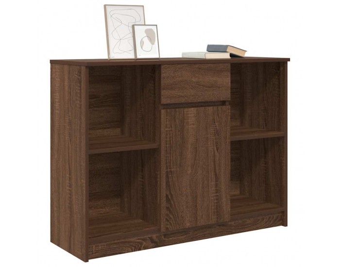 Sonata H Бюфет с чекмеджета, кафяв дъб 101x35x76 см инженерно дърво