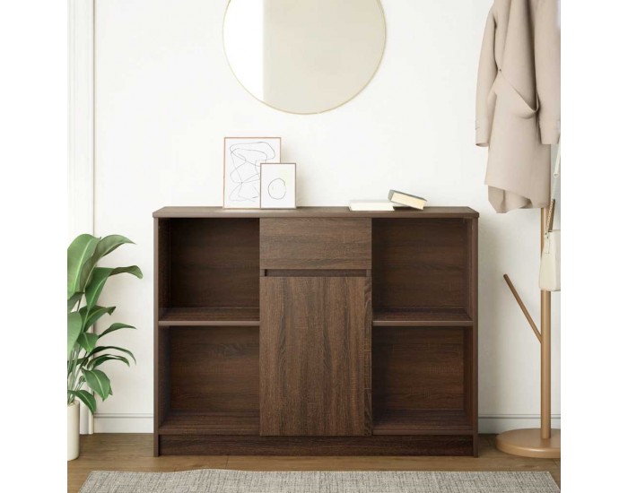 Sonata H Бюфет с чекмеджета, кафяв дъб 101x35x76 см инженерно дърво