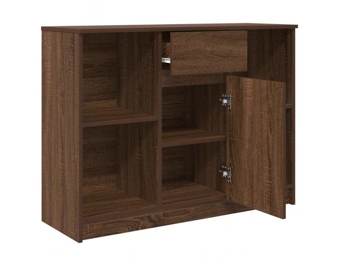 Sonata H Бюфет с чекмеджета, кафяв дъб 101x35x76 см инженерно дърво