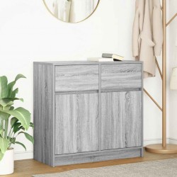 Sonata H Бюфет с чекмеджета, сив сонома 80x34x76 см инженерно дърво - Living