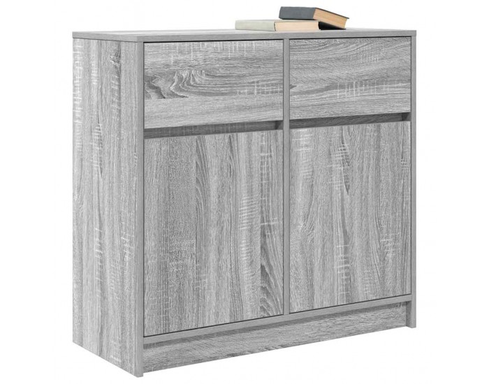 Sonata H Бюфет с чекмеджета, сив сонома 80x34x76 см инженерно дърво