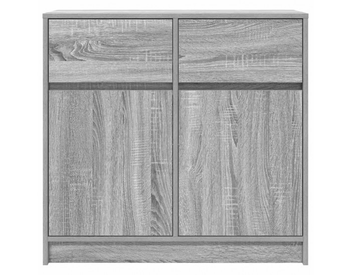 Sonata H Бюфет с чекмеджета, сив сонома 80x34x76 см инженерно дърво
