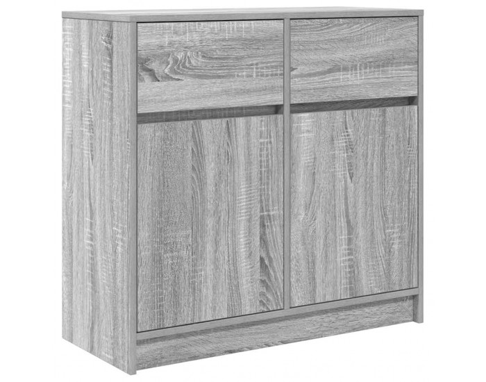 Sonata H Бюфет с чекмеджета, сив сонома 80x34x76 см инженерно дърво