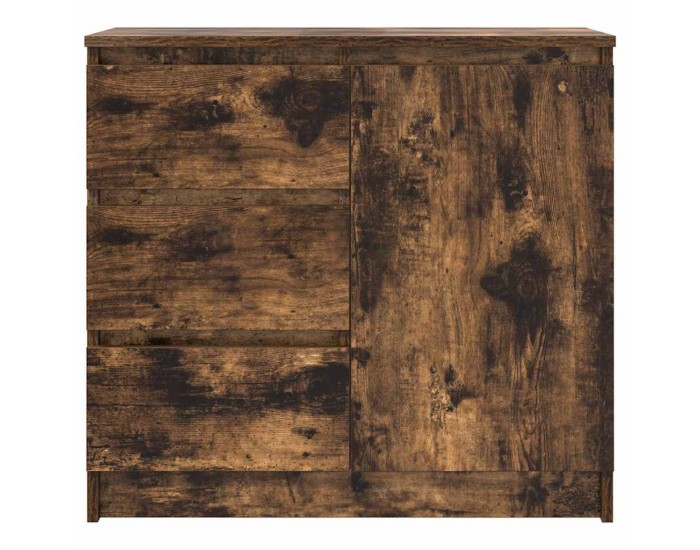 Sonata H Бюфет с чекмеджета, опушен дъб, 71x35x65 см, инженерно дърво