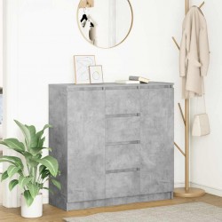 Sonata H Бюфет с чекмеджета бетонно сив 100,5x35x98,5 см инженерно дърво - Living