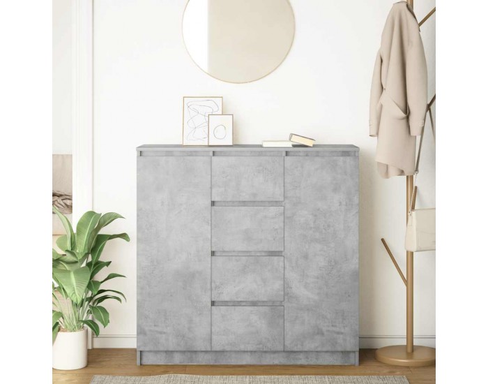 Sonata H Бюфет с чекмеджета бетонно сив 100,5x35x98,5 см инженерно дърво