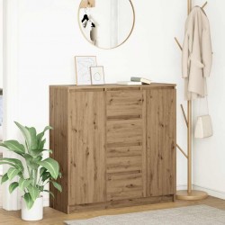 Sonata H Бюфет с чекмеджета дъб артизан 100,5x35x98,5 см инженерно дърво - Living