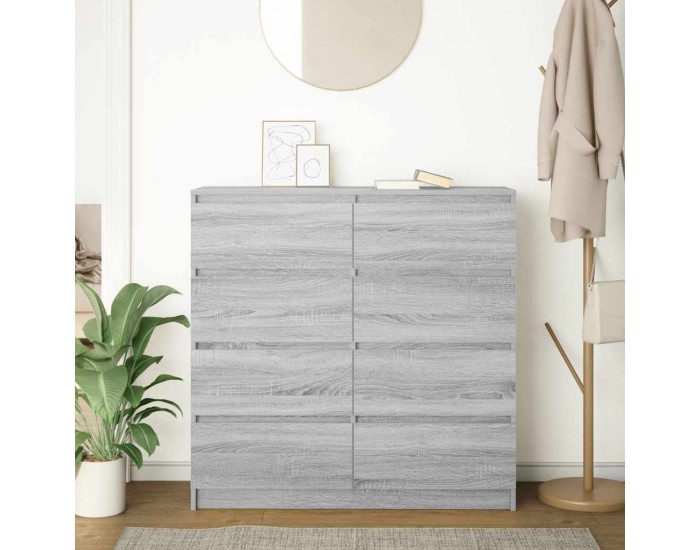 Sonata H Сайдборд, сив сонома, 100x35x99 см, инженерно дърво