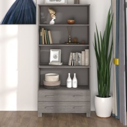 Sonata H Висок шкаф HAMAR, борово дърво масив, светлосив - Corpuri, vitrine, biblioteci modulare