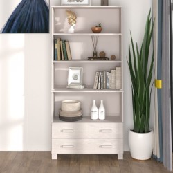 Sonata H Висок шкаф HAMAR, борово дърво масив, бял - Corpuri, vitrine, biblioteci modulare