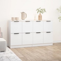Sonata H Сайдборди, 2 бр, бели, 60x30x70 см, инженерно дърво - Corpuri, vitrine, biblioteci modulare