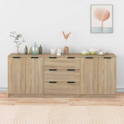 Sonata H Бюфет от 3 части, сонома дъб, инженерно дърво - Living