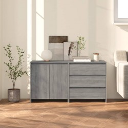 Sonata H Бюфети, 2 бр, сив сонома, инженерна дървесина - Living